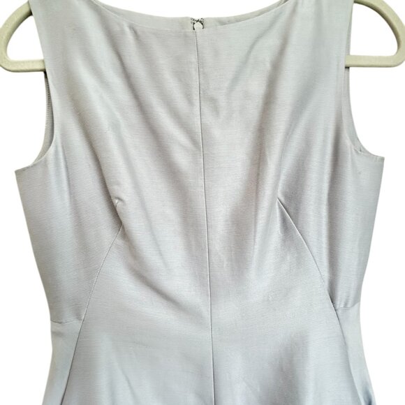 COS cotton silk cocoon midi dress gray Size 4 contemporary classic tailored - Picture 4 of 9